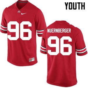Youth Ohio State Buckeyes #96 Sean Nuernberger Red Nike NCAA College Football Jersey Stability CQV5744KX